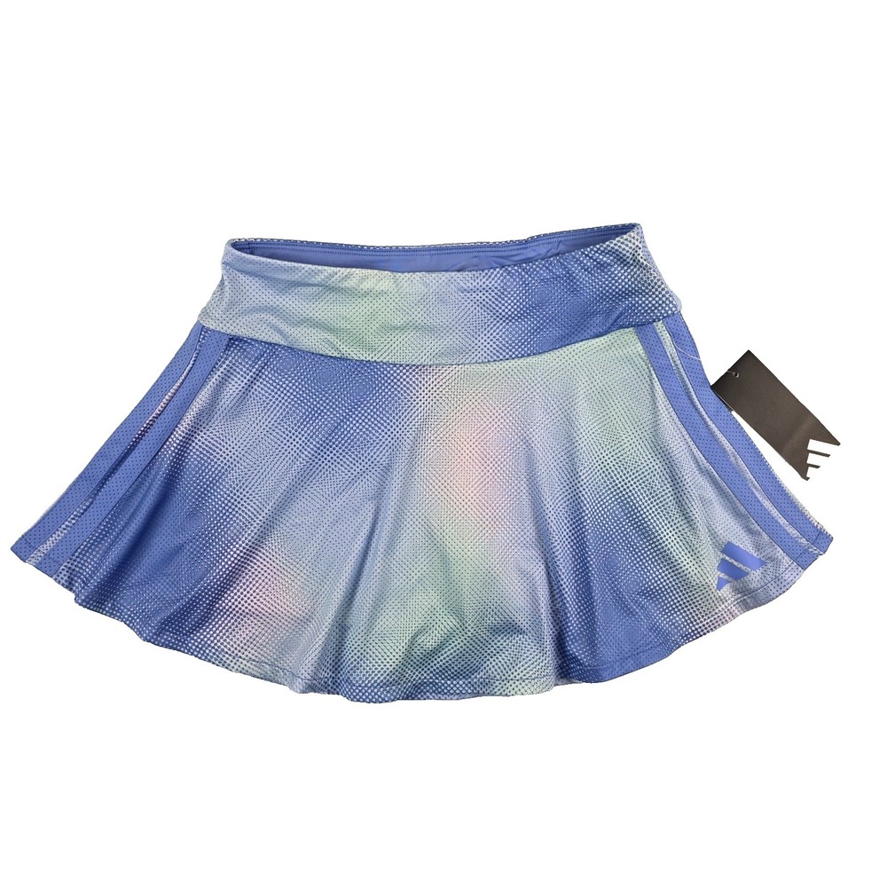 NEW WT Adidas Girls 3 Strips Flounce Skort size M in  Color Blue Fusion!